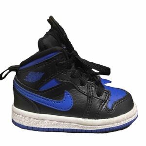 Nike Air Jordan 1 Mid TD Hyper Royal Blue' 2019 640735-068 Toddler Size 4c